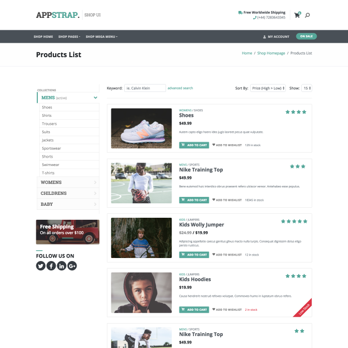 shop-list page thumbnail